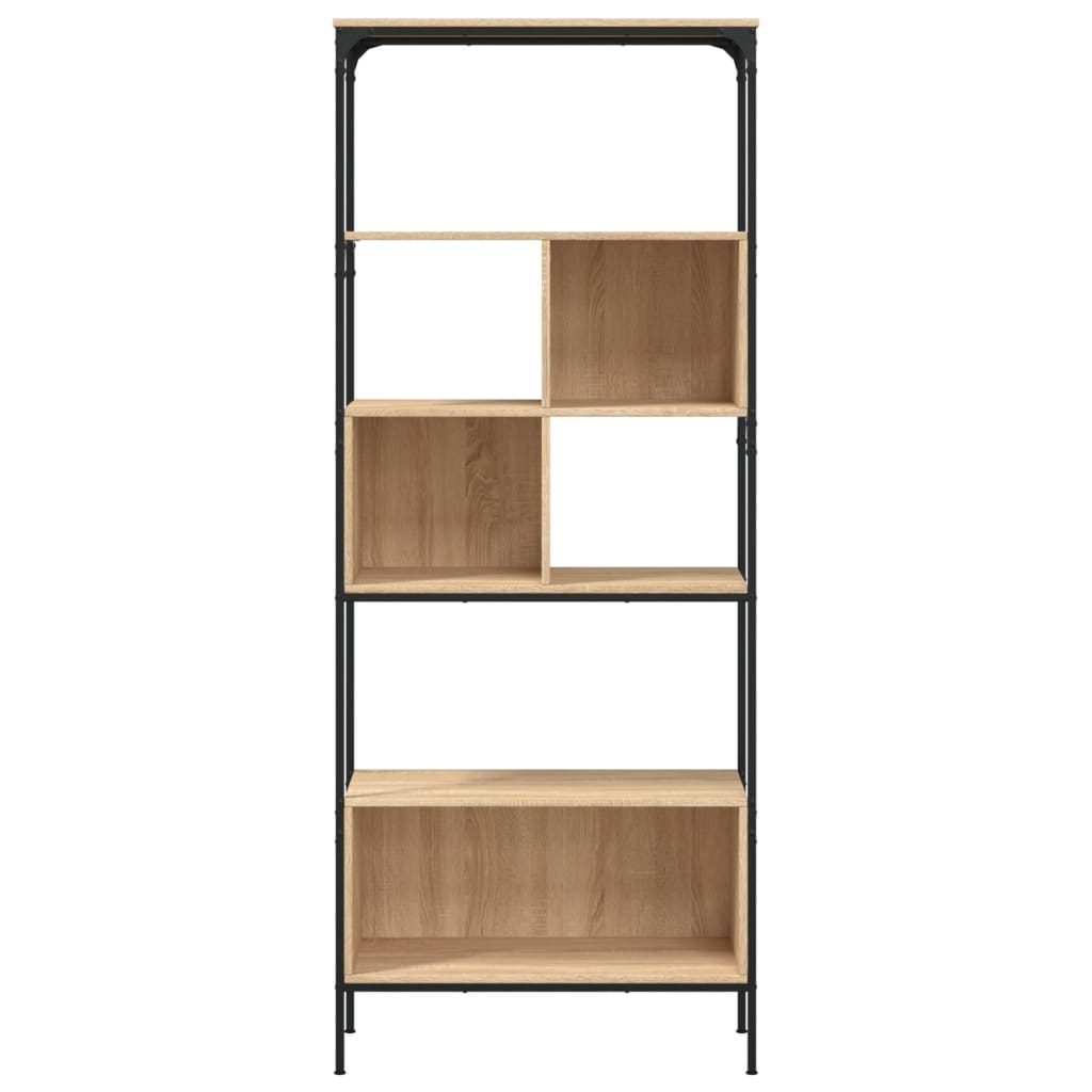 Regal za knjige s 5 razina boja hrasta 76x33x188,5 cm drveni