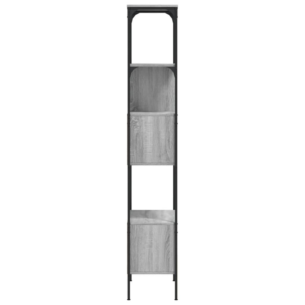 Regal za knjige s 5 razina siva boja hrasta 76x33x188,5cm