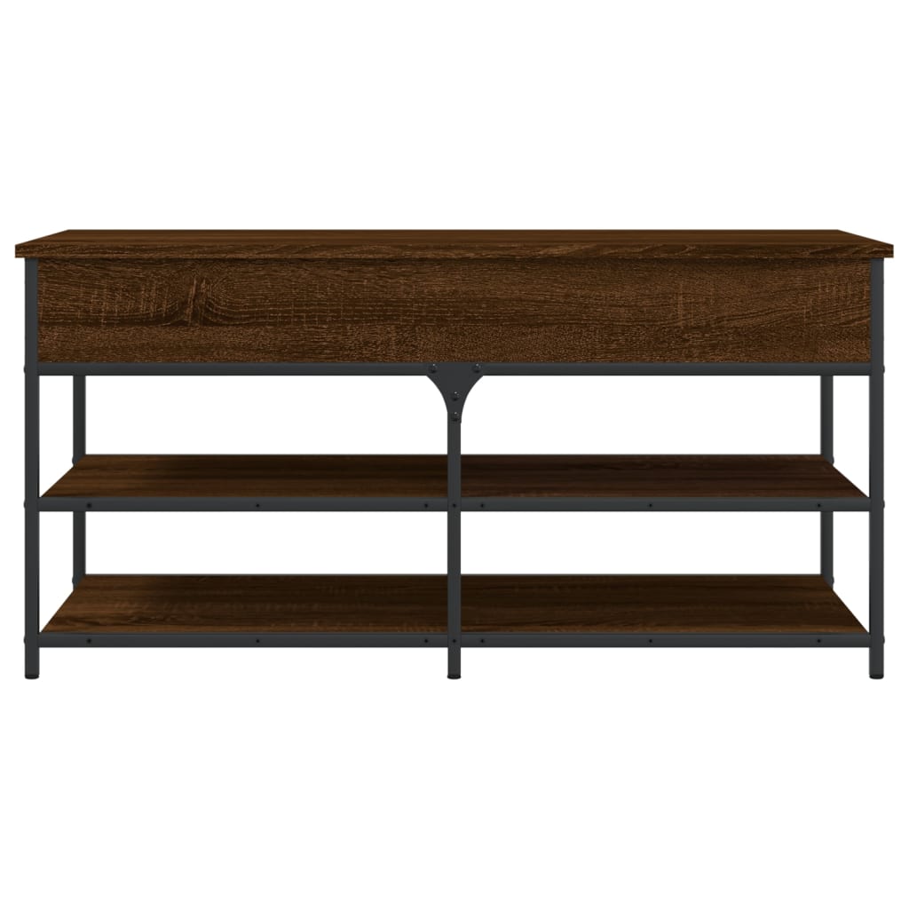 Klupa za cipele smeđa boja hrasta 100x42,5x50 cm drvena