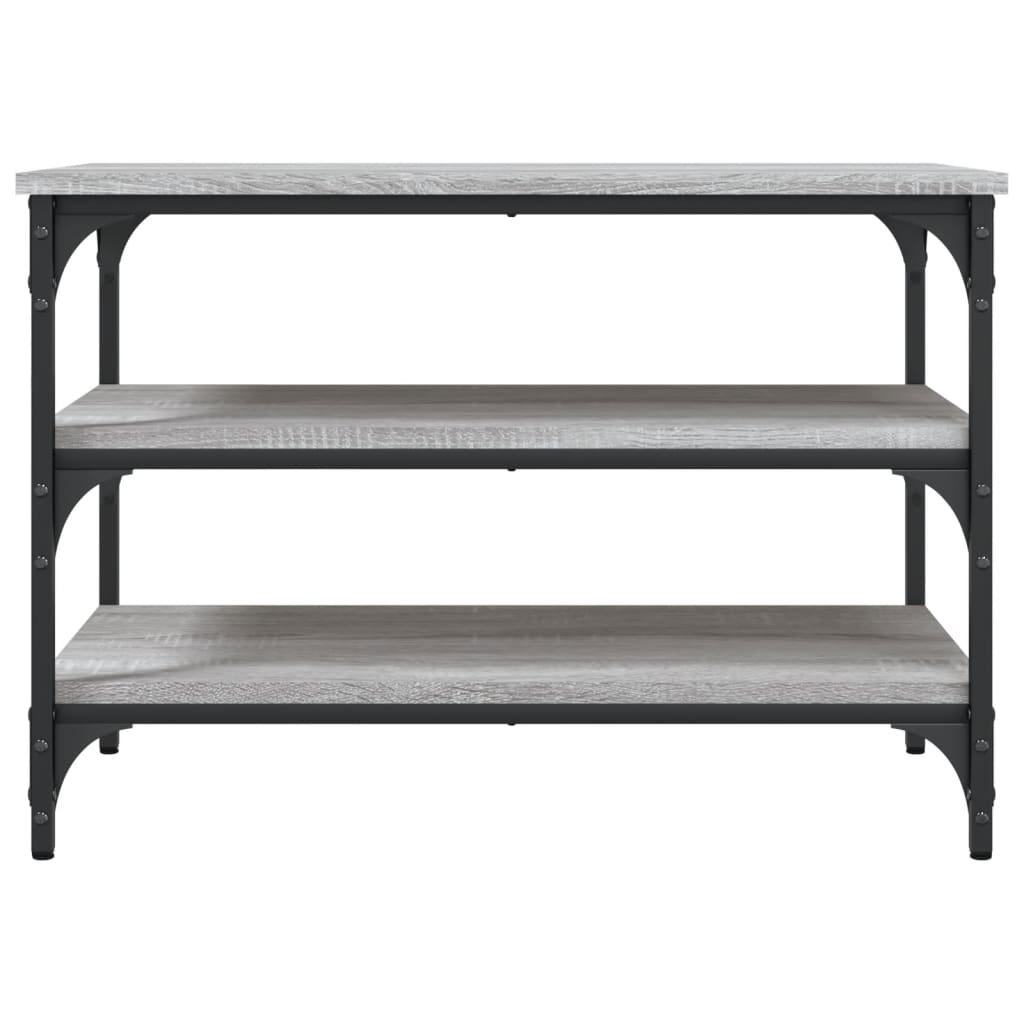 Klupa za cipele siva boja hrasta 70x38,5x49cm konstruirano drvo