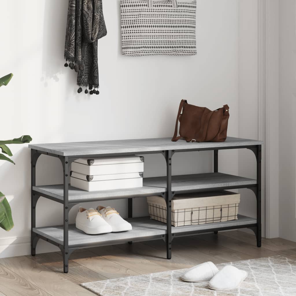 Klupa za cipele boja hrasta 100x38,5x49 cm konstruirano drvo