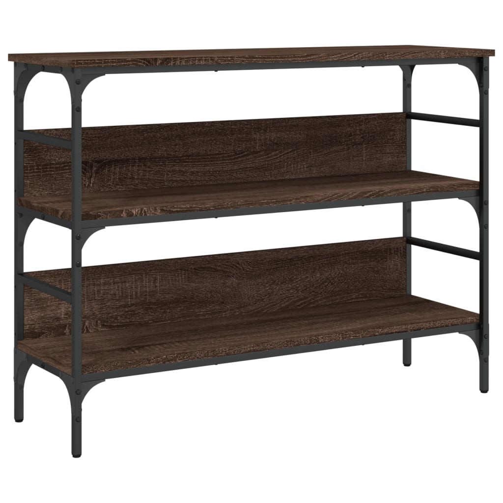 Konzolni stol boja smeđeg hrasta 100x32x75 cm konstruirano drvo