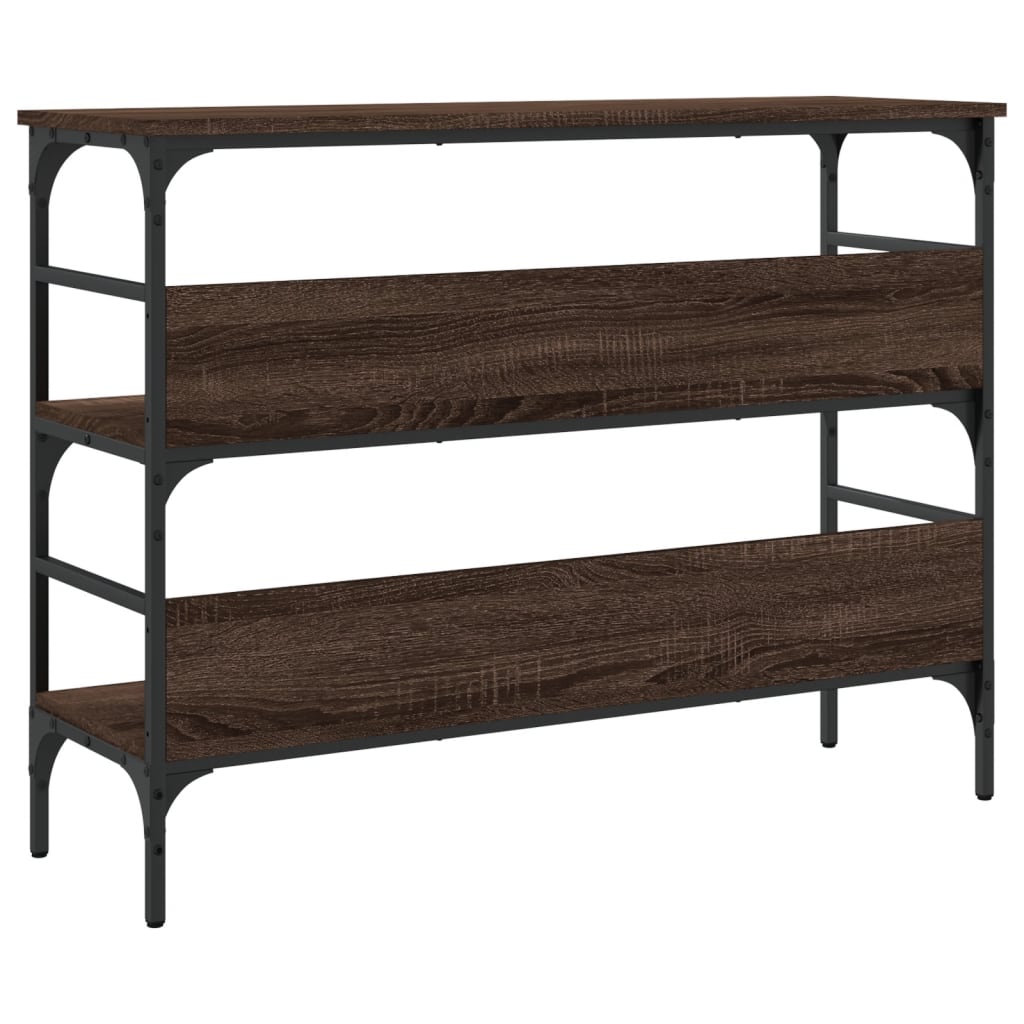 Konzolni stol boja smeđeg hrasta 100x32x75 cm konstruirano drvo