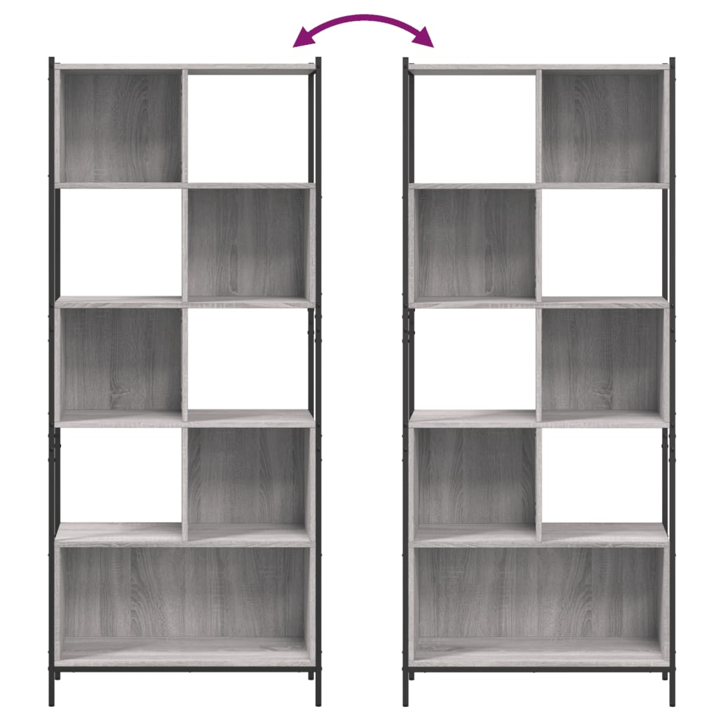 Regal za knjige boja hrasta 72x28x172 cm konstruirano drvo