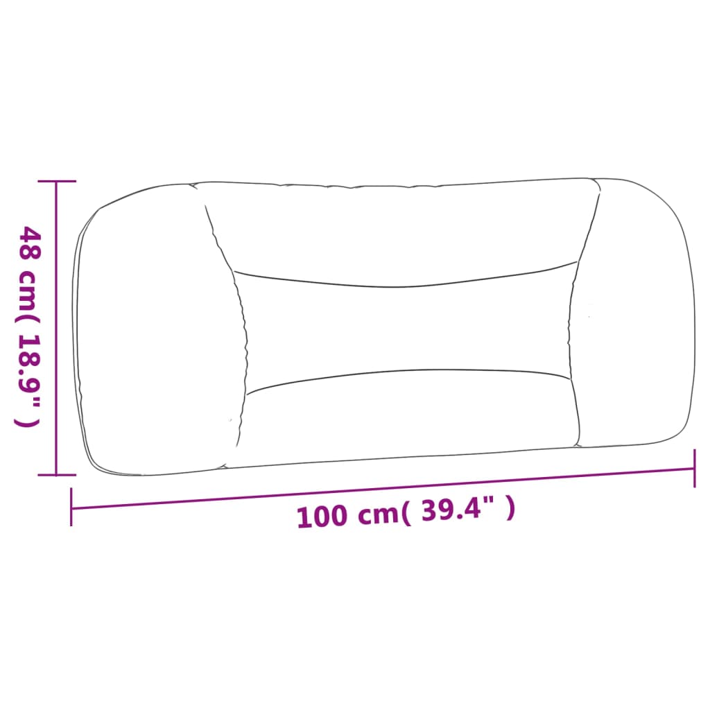 Jastuk za uzglavlje Hvar tamno sivi 100 cm tkanina