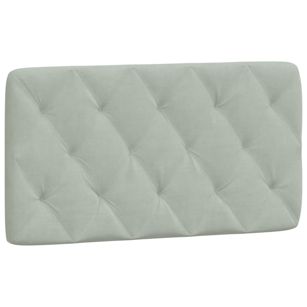 Jastuk za uzglavlje kreveta svijetlo sivi 100 cm baršun