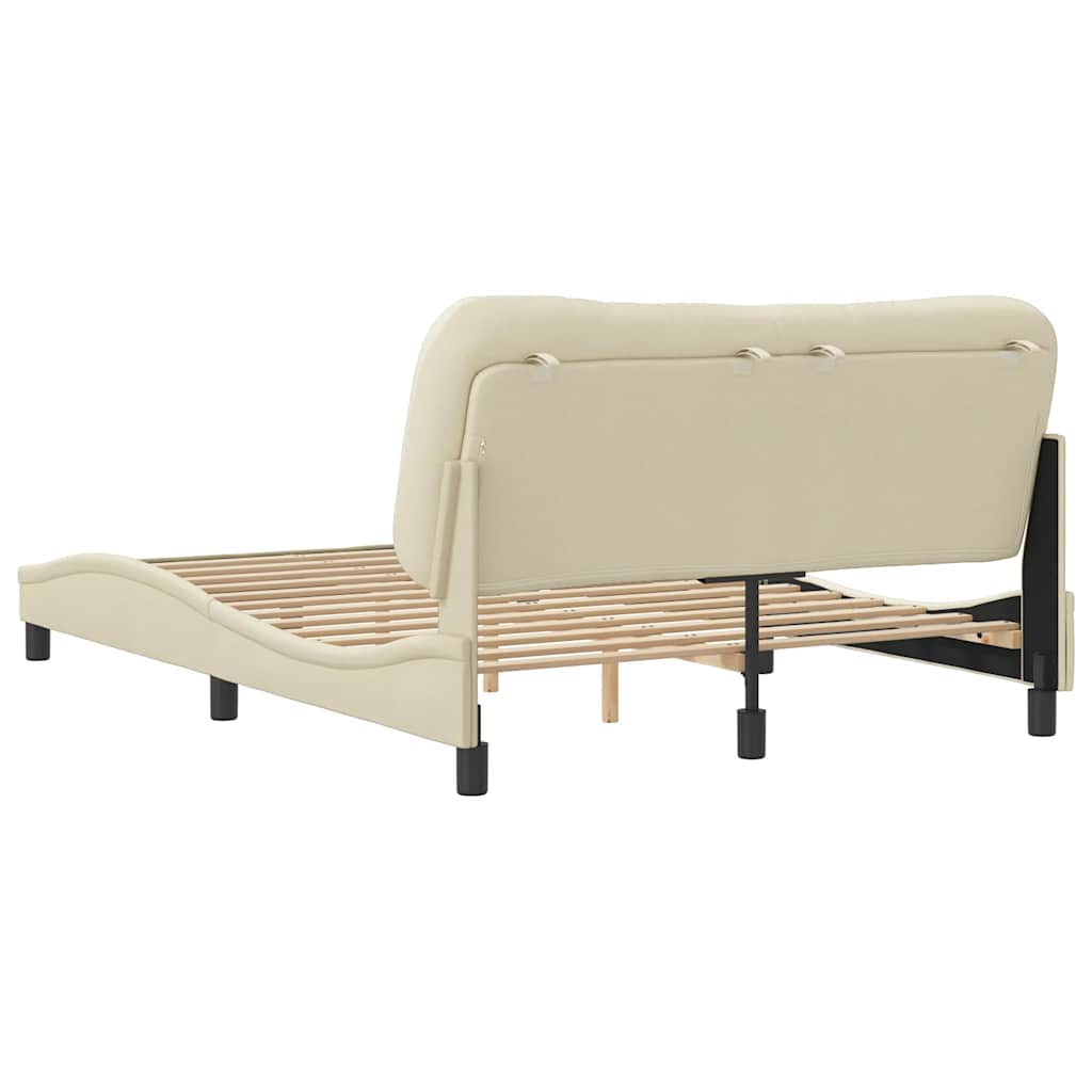 Okvir za krevet bez madraca Hvar krem 140 x 190 cm od tkanine