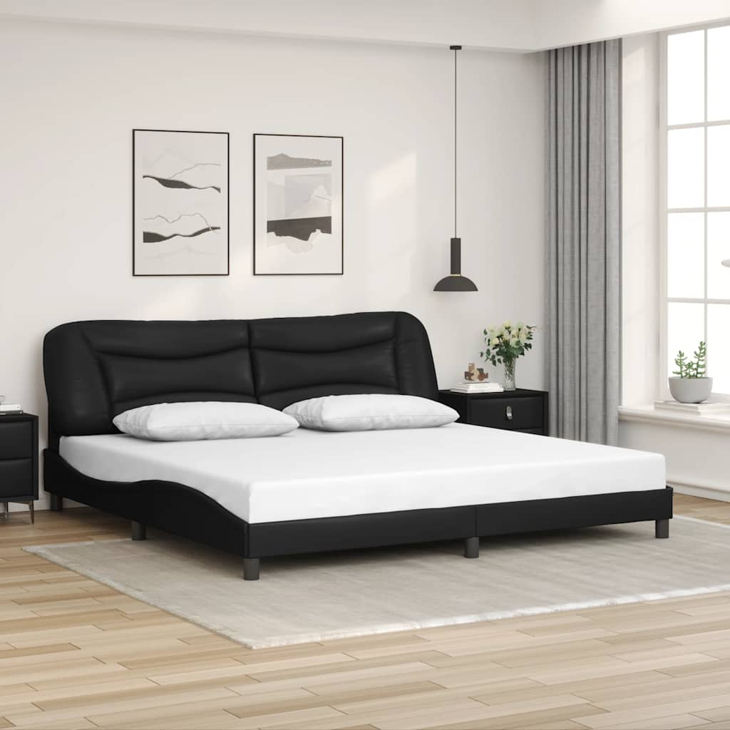 Okvir za krevet bez madraca Hvar crni 200x200 cm od umjetne kože