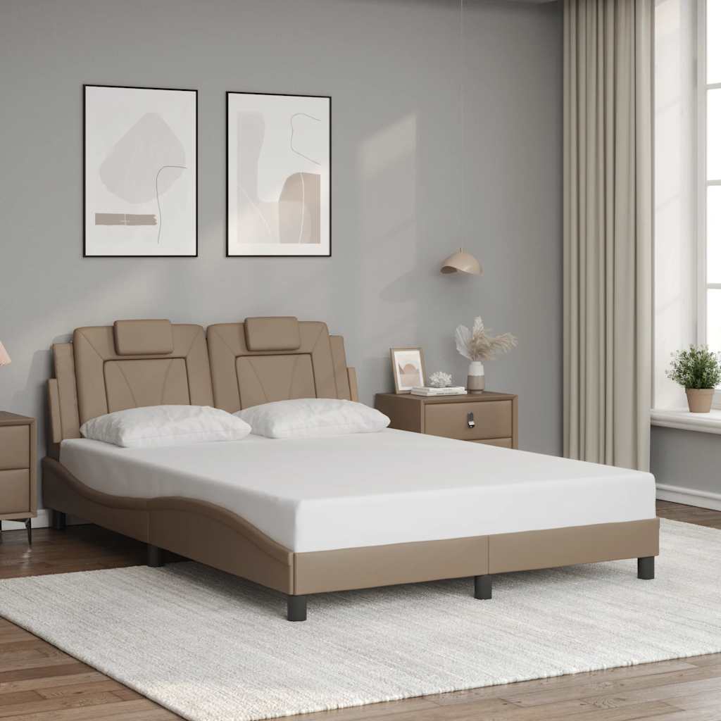 Okvir za krevet Viana bez madraca boja cappuccina 120x200 cm umjetna koža