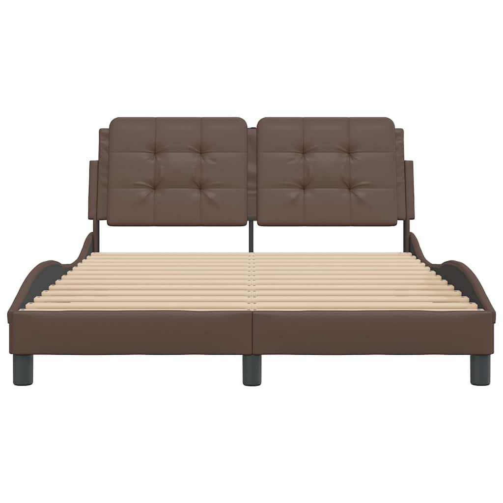 Okvir za krevet bez madraca Zadar smeđi 120x200 cm od umjetne kože