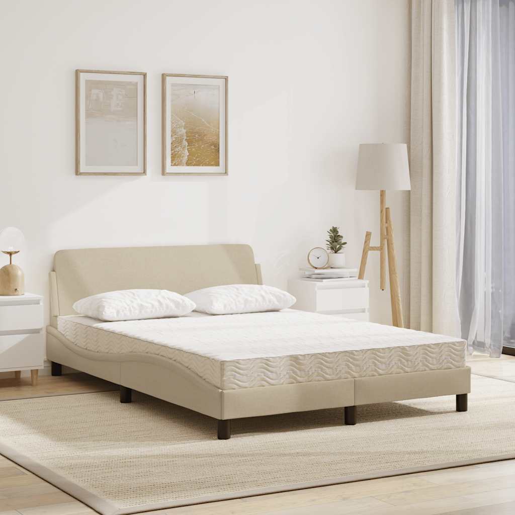 Krevet s madracem Dover krem 120 x 200 cm od tkanine