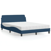 Krevet s madracem Dover plavi 120 x 200 cm od tkanine