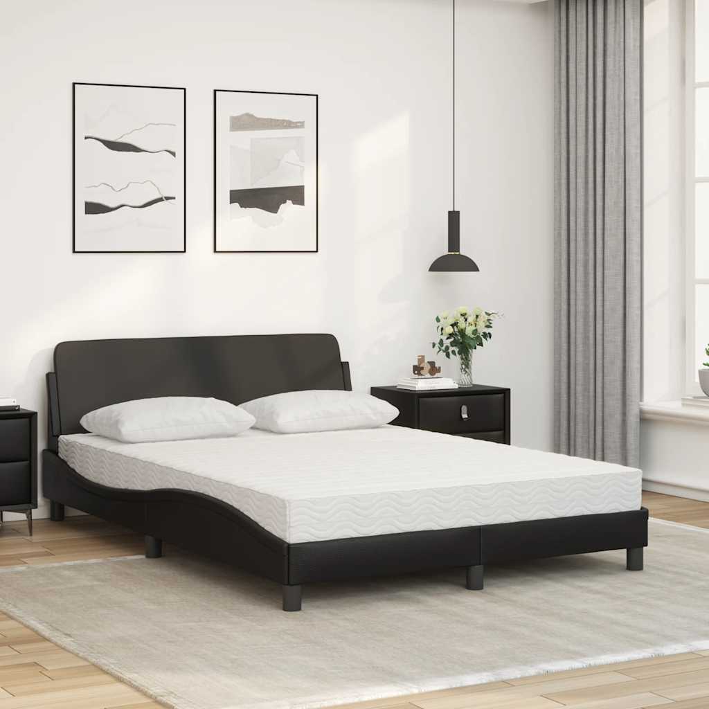 Krevet s madracem Dover crni 120 x 200 cm od umjetne kože