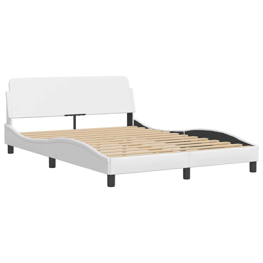 Krevet s madracem Dover bijeli 120 x 200 cm od umjetne kože