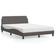 Krevet s madracem Dover sivi 120 x 200 cm od umjetne kože