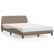 Krevet s madracem Dover boja cappuccina 120 x 200 cm od umjetne kože