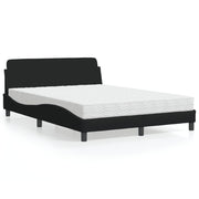 Krevet s madracem Dover crni 140 x 190 cm od tkanine
