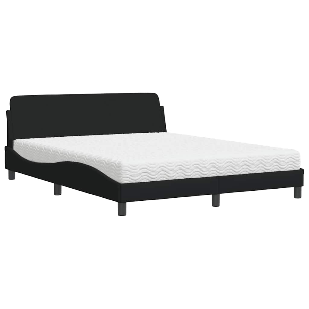 Krevet s madracem Dover crni 160x200 cm od tkanine