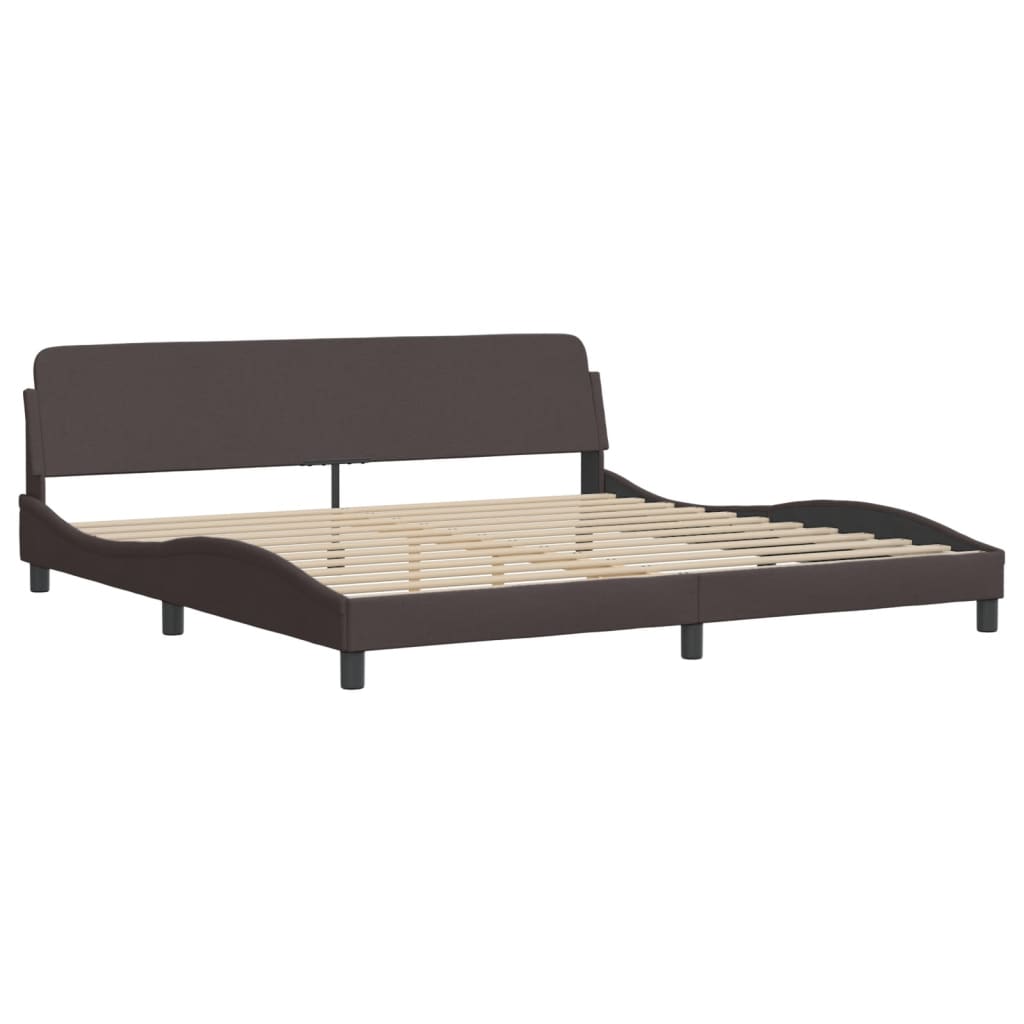 Krevet s madracem Dover tamnosmeđi 200x200 cm od tkanine