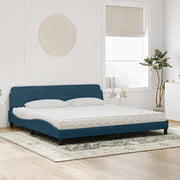 Krevet s madracem Dover plavi 200x200 cm baršunasti