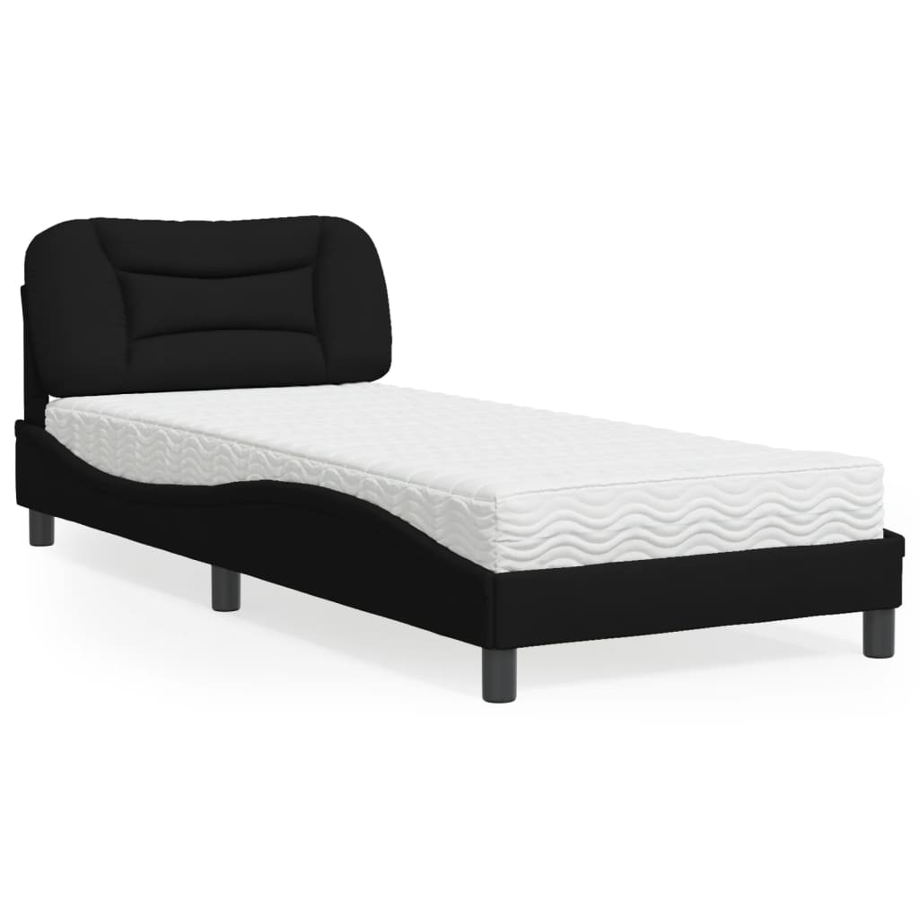 Krevet s madracem Hvar crni 90x190 cm od tkanine