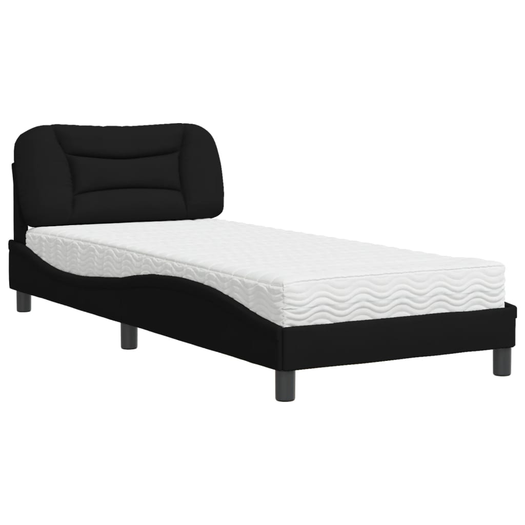 Krevet s madracem Hvar crni 90x200 cm od tkanine
