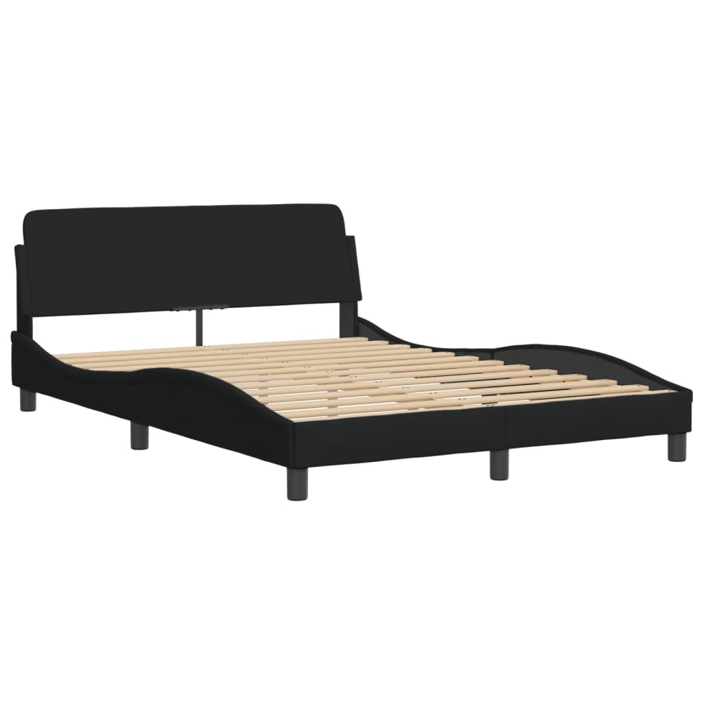 Krevet s madracem Hvar crni 140 x 190 cm od tkanine