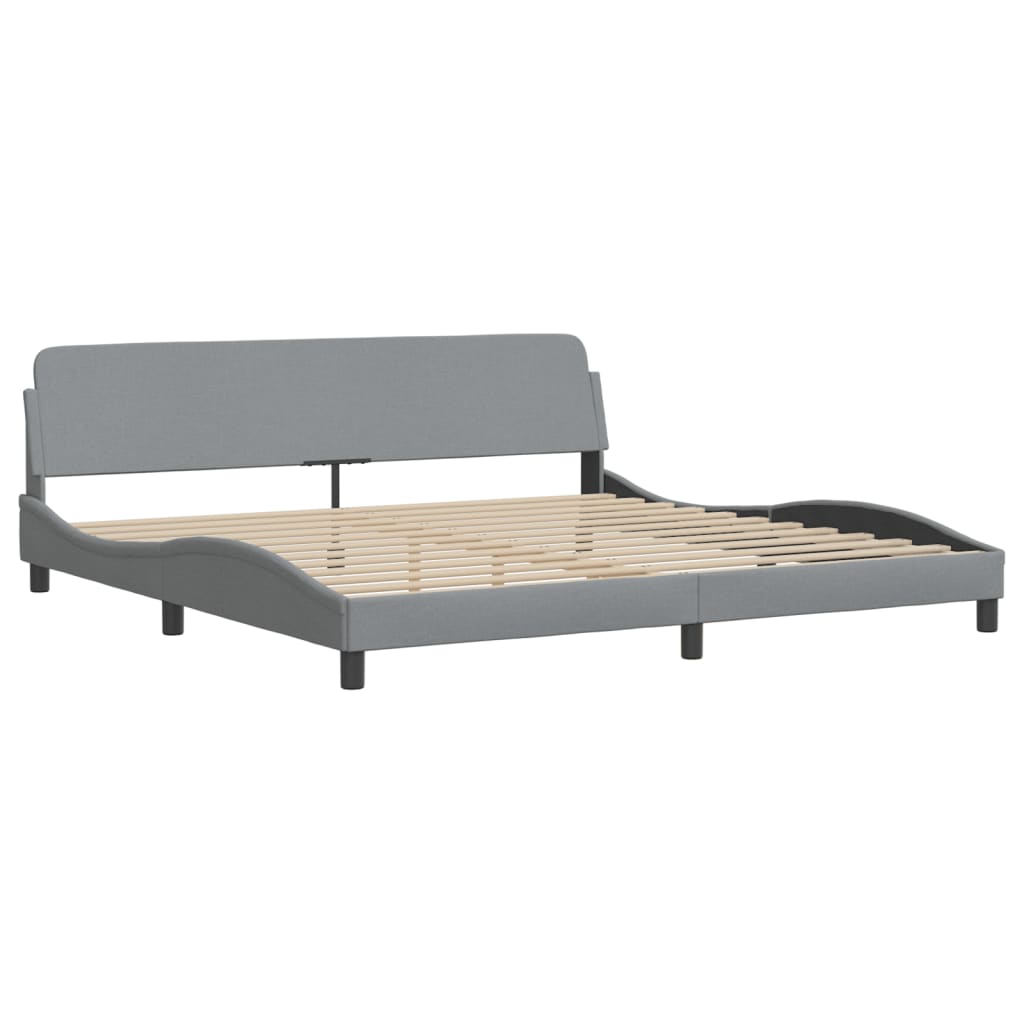 Krevet s madracem Hvar svjetlosivi 200 x 200 cm od tkanine