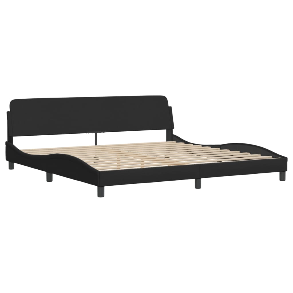 Krevet s madracem Hvar crni 200x200 cm od tkanine