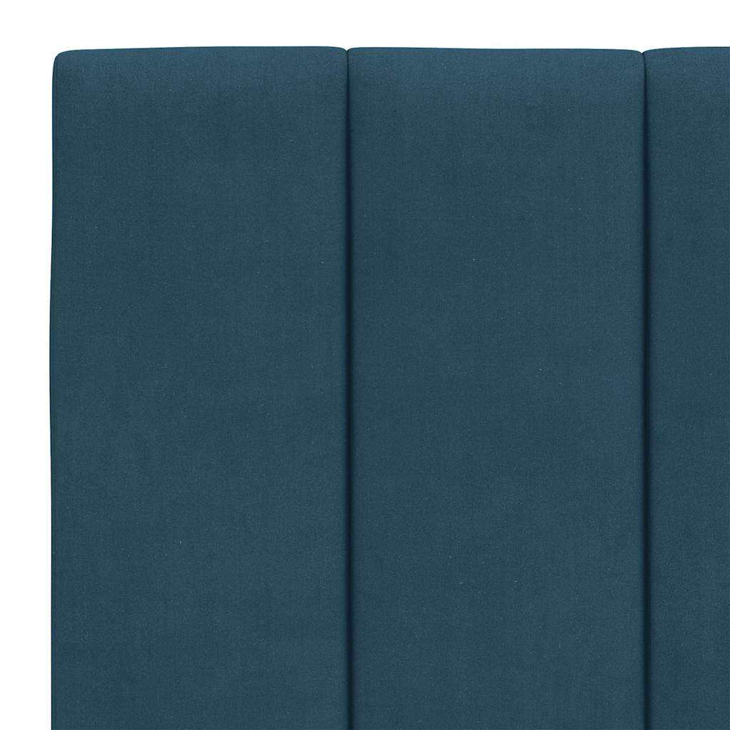 Krevet s madracem Hanko plavi 120 x 200 cm baršunasti
