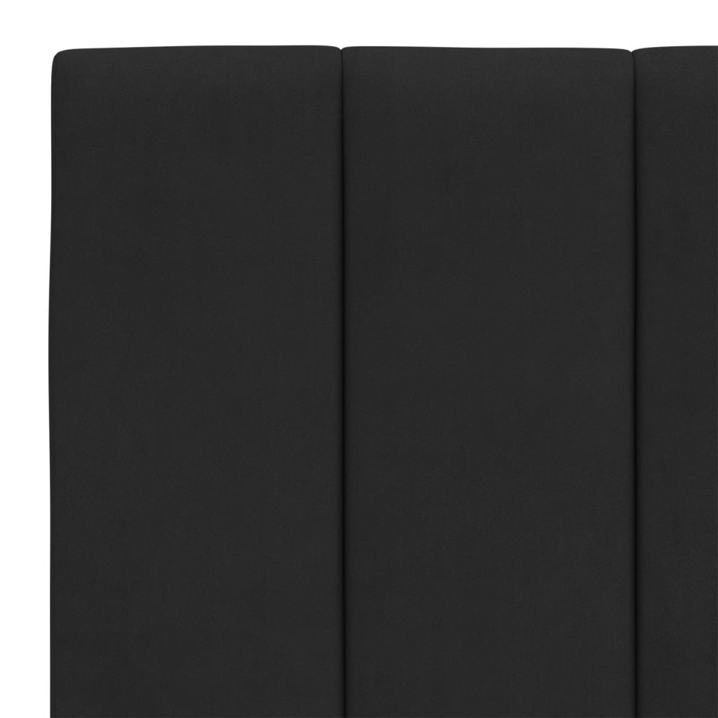 Krevet s madracem Hanko crni 140 x 190 cm baršunasti