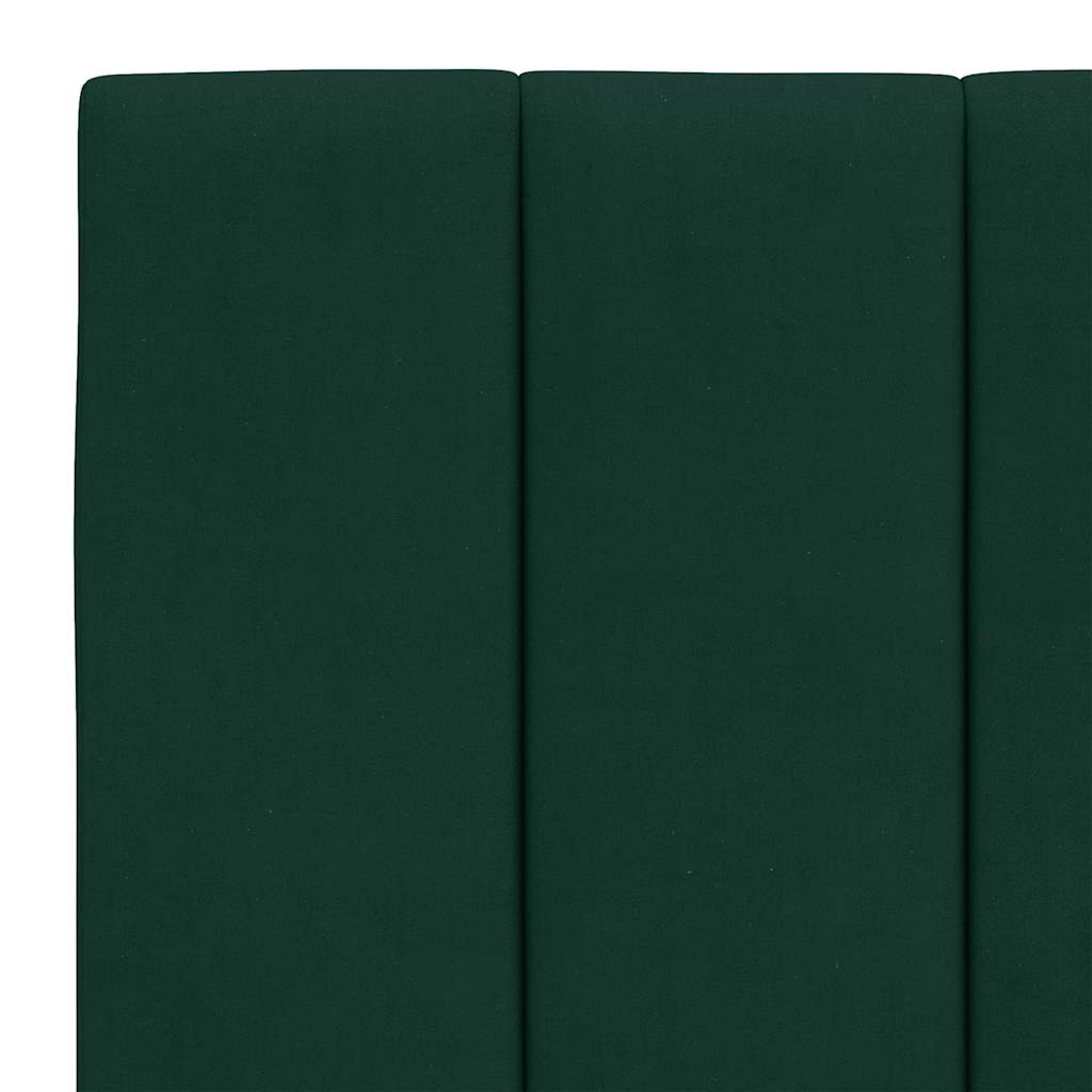 Krevet s madracem Hanko tamnozeleni 140x200 cm baršunasti