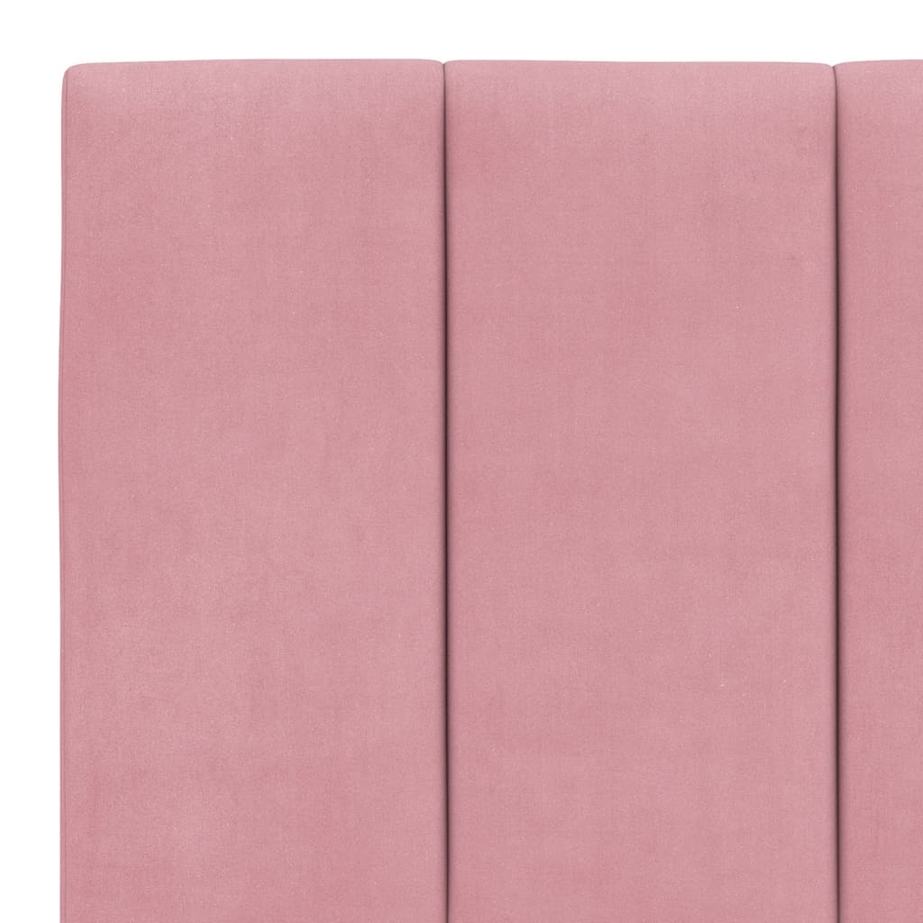 Krevet s madracem Hanko ružičasti 160x200 cm baršunasti