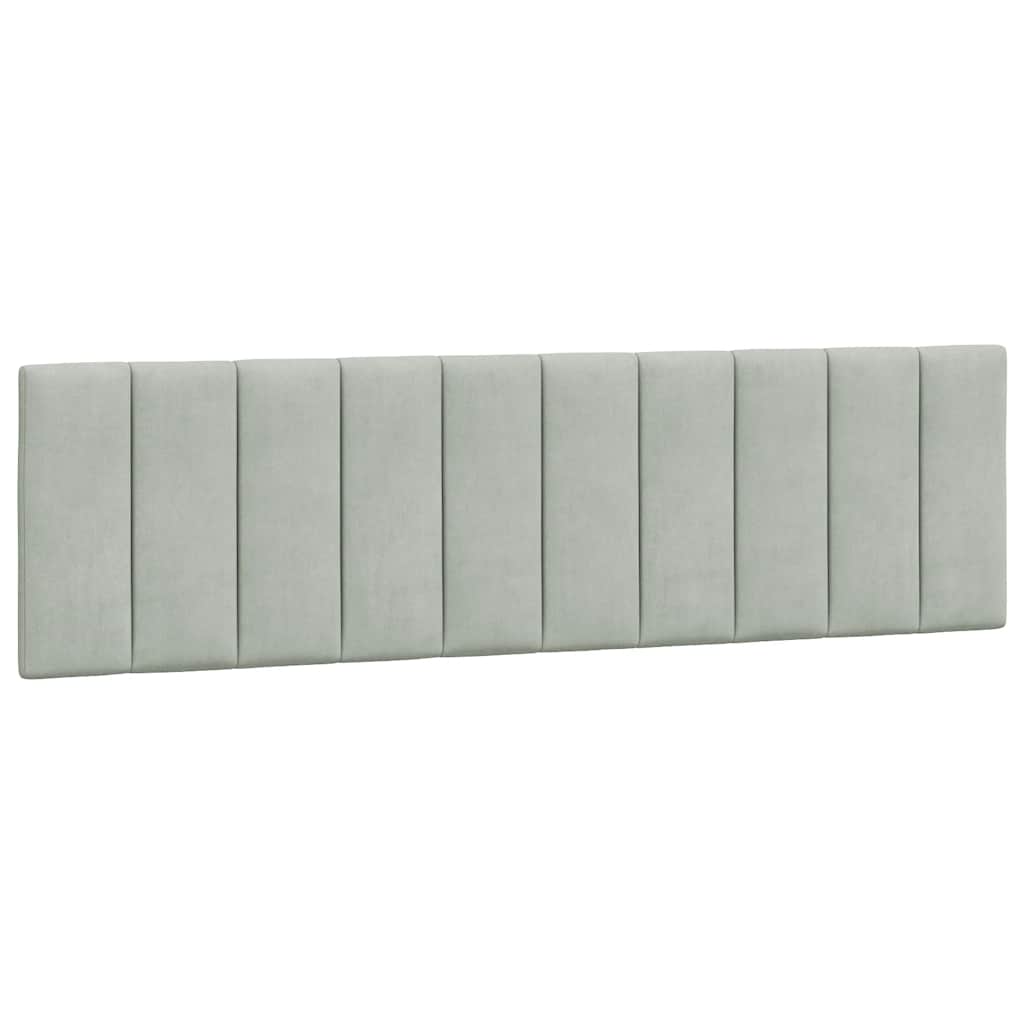 Krevet s madracem Hanko svjetlosivi 180x200 cm baršunasti