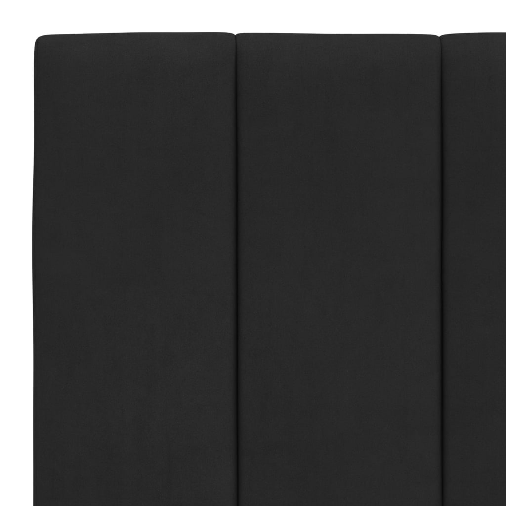 Krevet s madracem Hanko crni 180x200 cm baršunasti