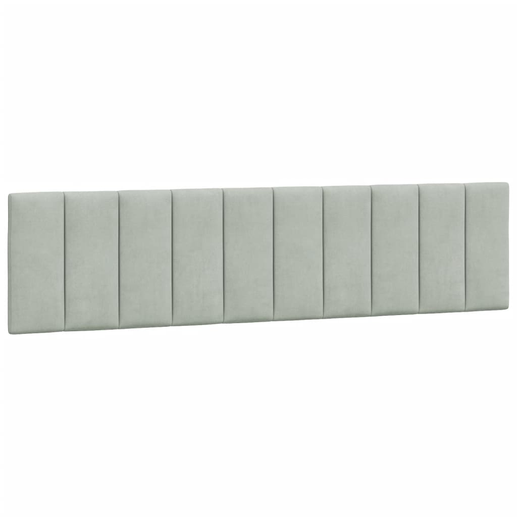 Krevet s madracem Hanko svjetlosivi 200x200 cm baršunasti