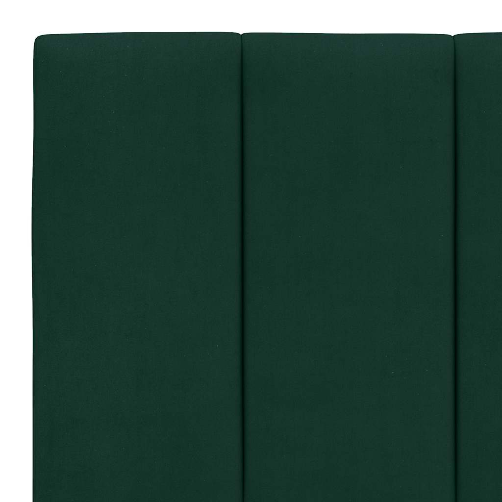 Krevet s madracem Hanko tamnozeleni 200x200 cm baršunasti