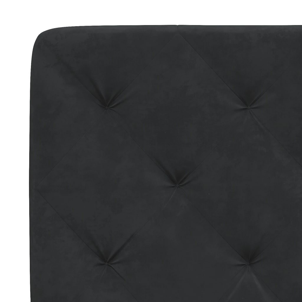 Krevet s madracem crni 80 x 200 cm baršunasti