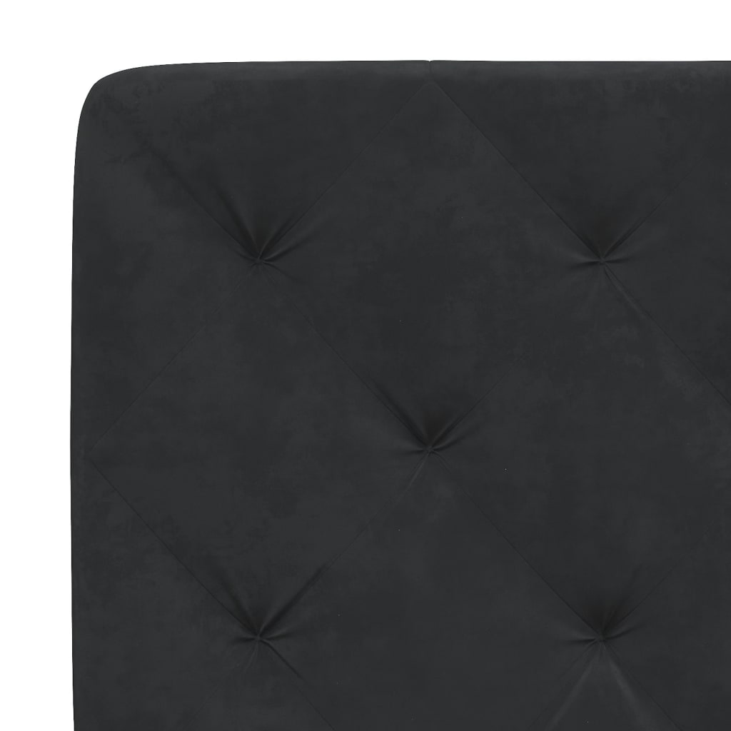 Krevet s madracem crni 90x190 cm baršunasti