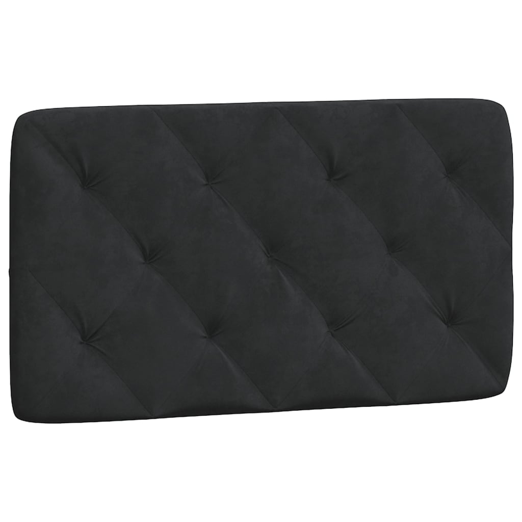 Krevet s madracem crni 90x200 cm baršunasti