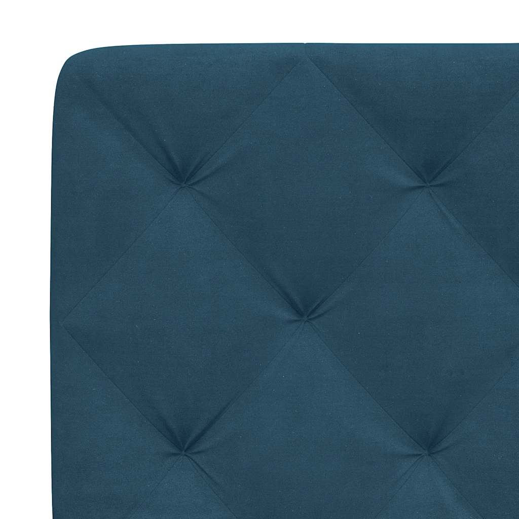 Krevet s madracem plavi 90x200 cm baršunasti