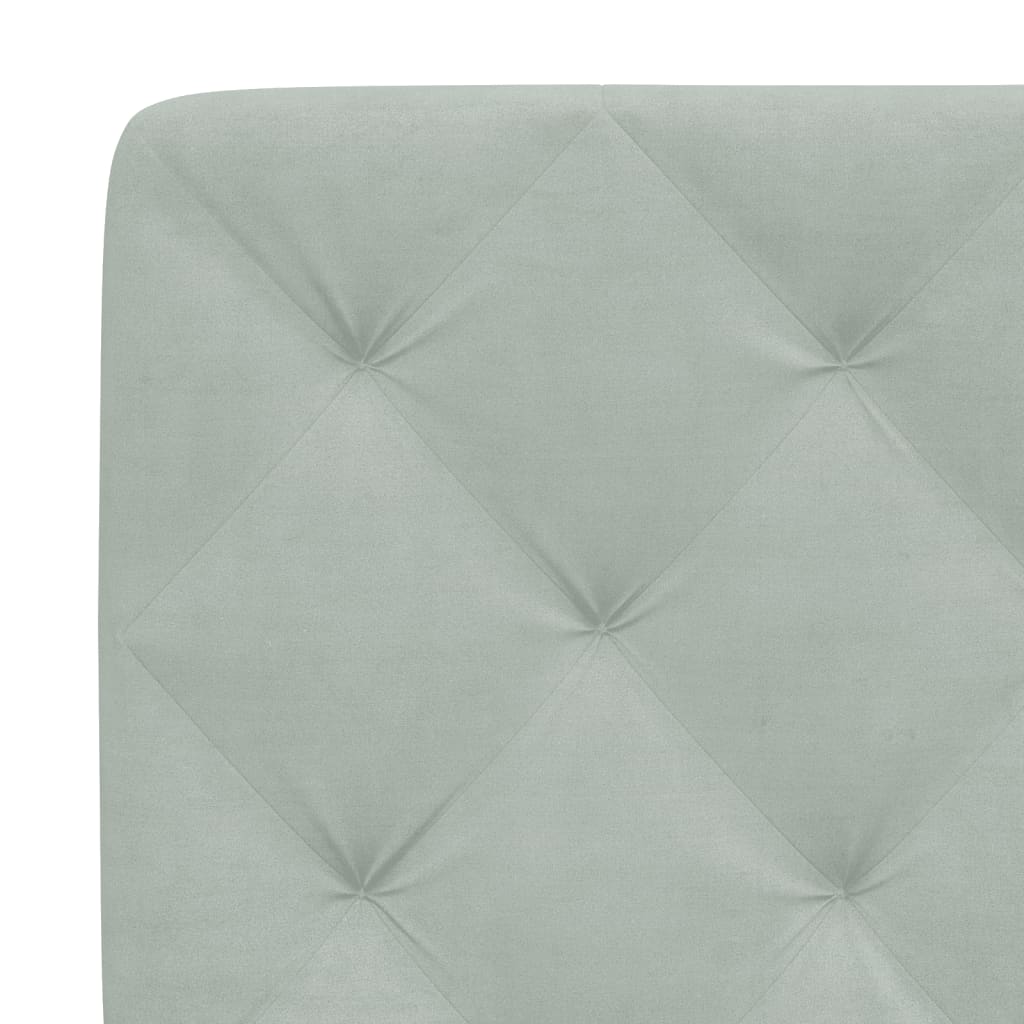 Krevet s madracem svjetlosivi 100x200 cm baršunasti