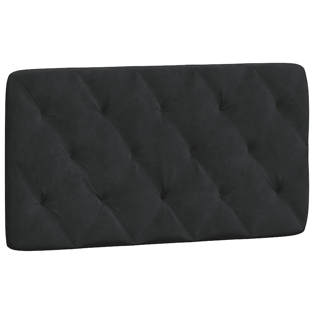 Krevet s madracem crni 100x200 cm baršunasti