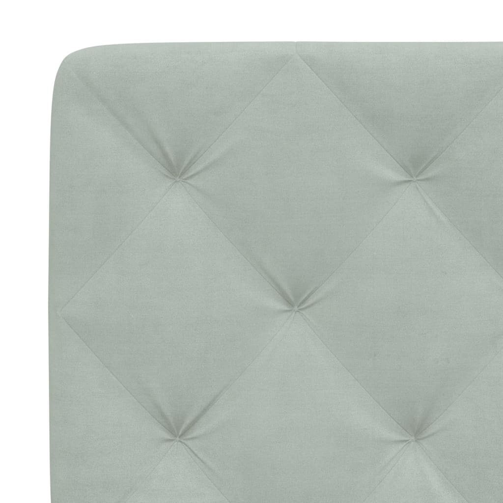 Krevet s madracem svjetlosivi 140x190 cm baršunasti