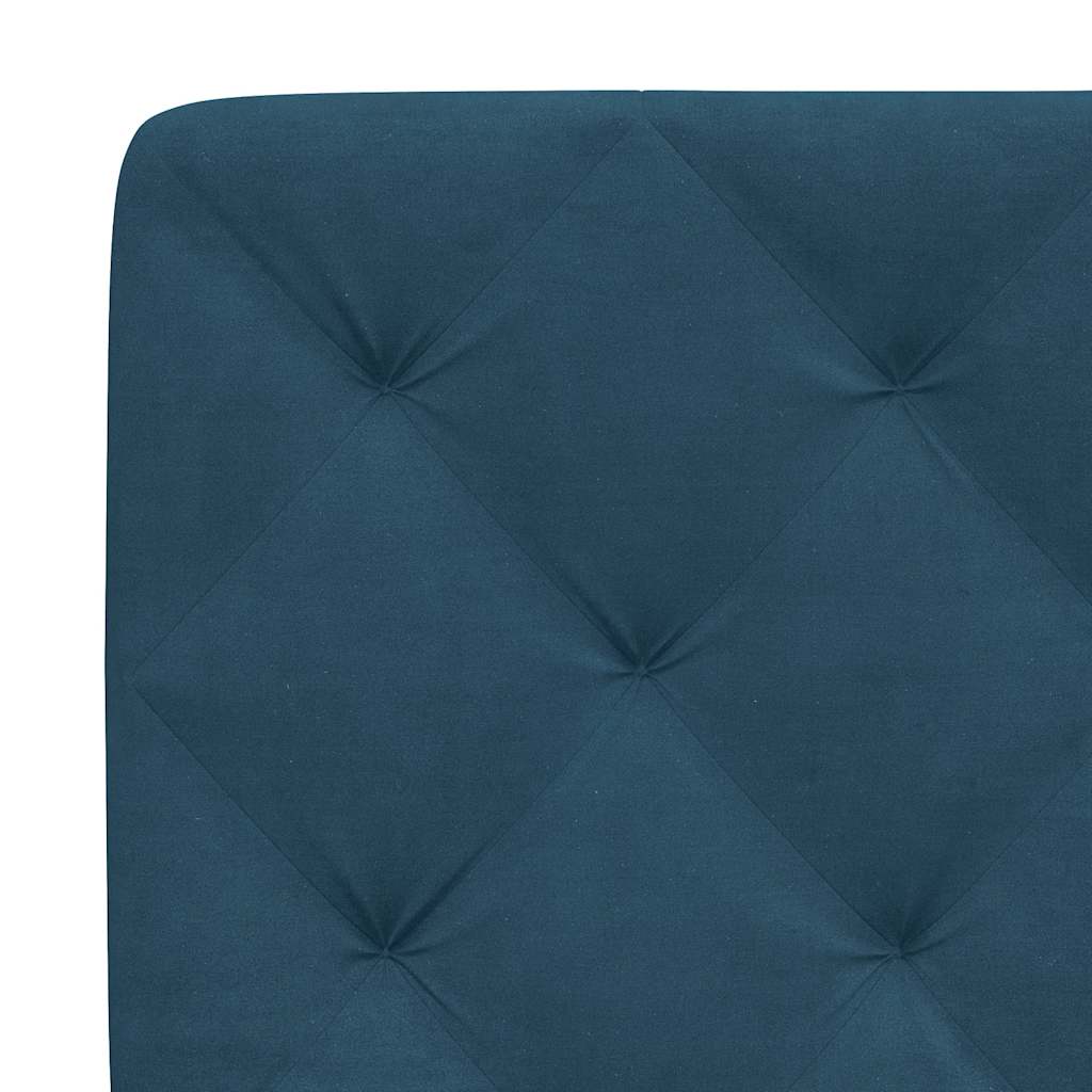 Krevet s madracem plavi 180x200 cm baršunasti