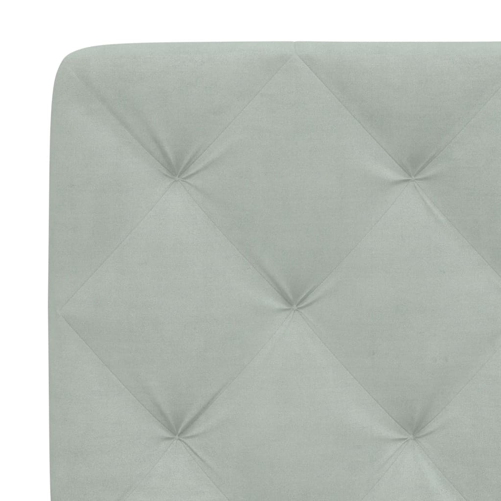 Krevet s madracem svjetlosivi 200x200 cm baršunasti