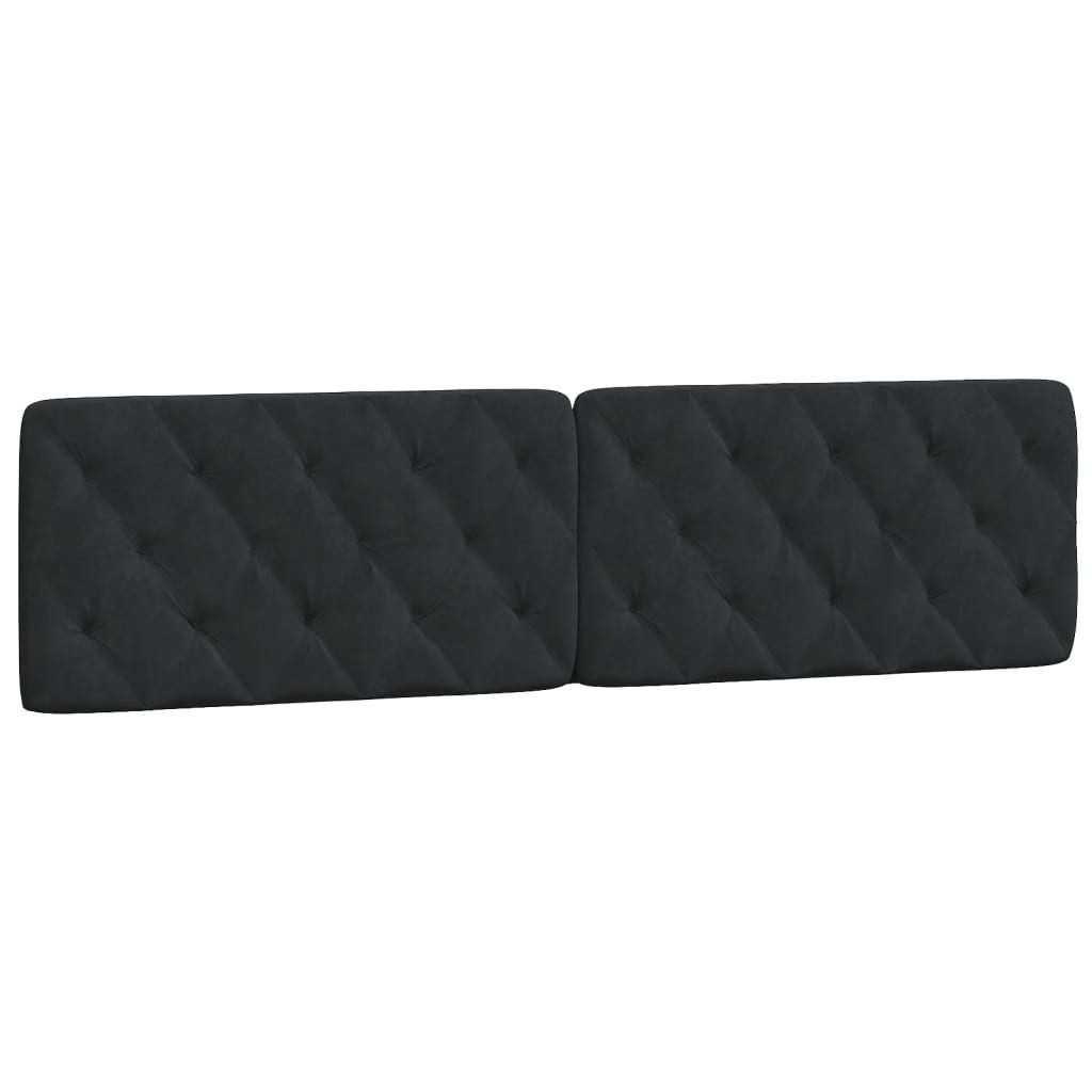 Krevet s madracem crni 200x200 cm baršunasti