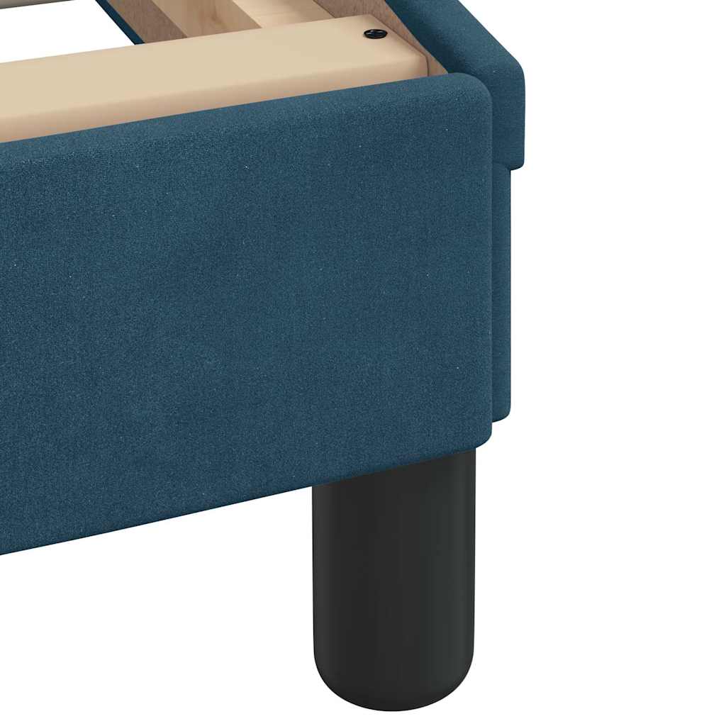 Krevet s madracem plavi 200x200 cm baršunasti
