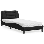 Krevet s madracem Hvar crni 90 x 200 cm od umjetne kože