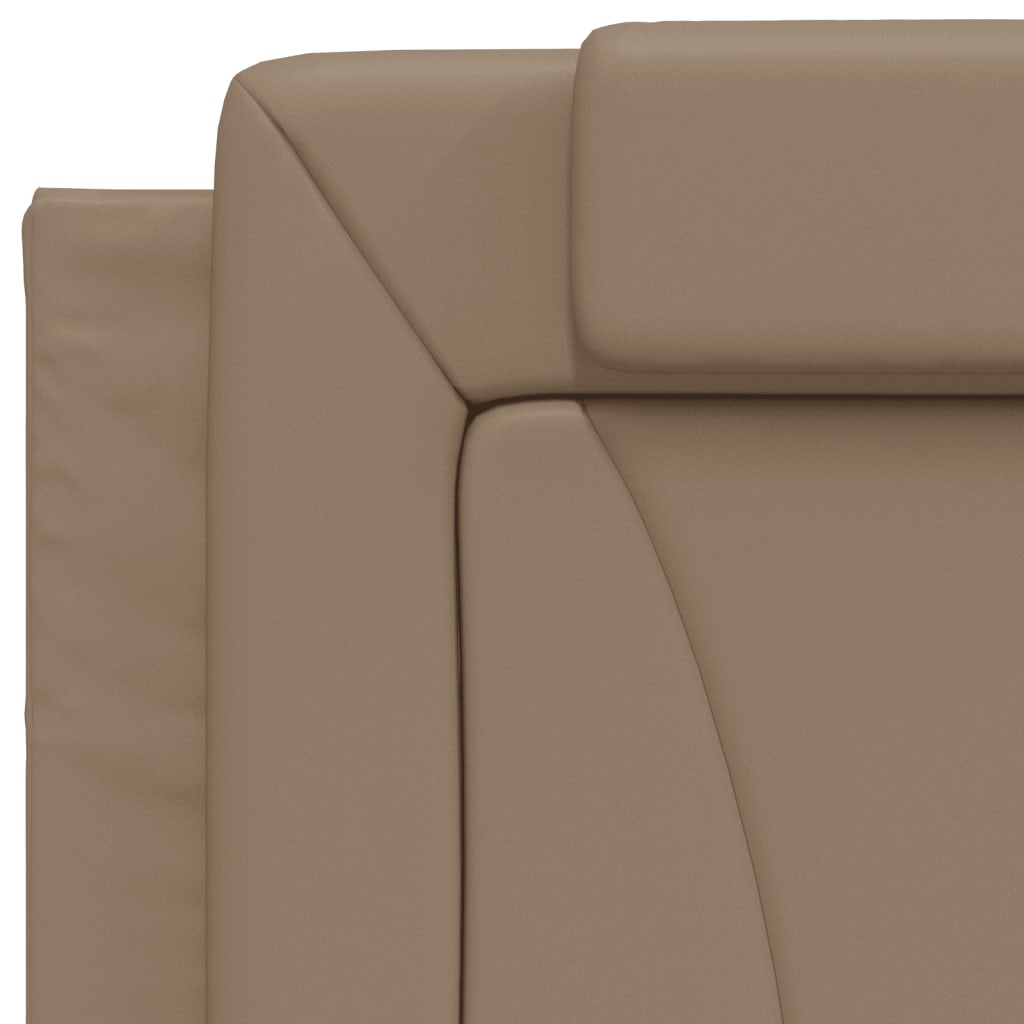 Krevet Viana s madracem cappuccino boje 80 x 200 cm od umjetne kože